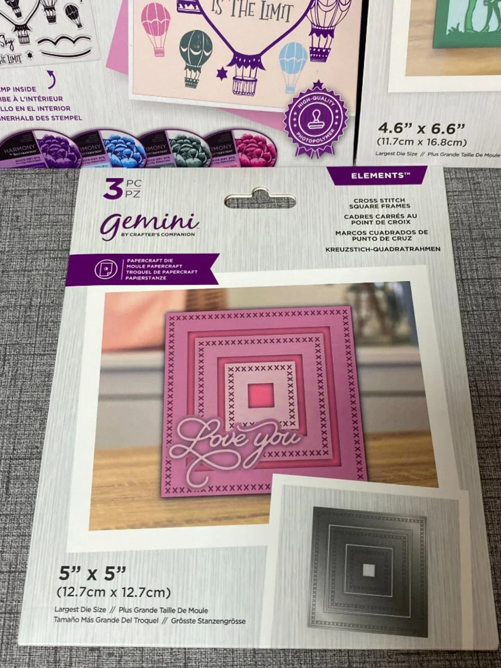 NEW Crafters Companion 3pc Lot A Place To Remember Cross Stitch Die Stamp